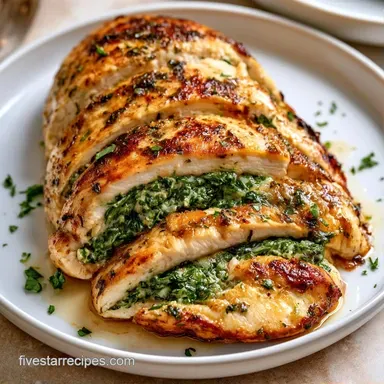 Stuffed Chicken Breast in 30 Minutes Recipe Card
