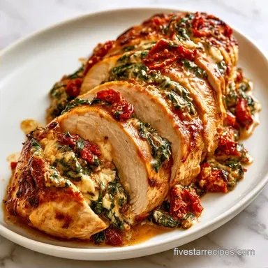 Creamy Tomato Stuffed Chicken in 40 Min