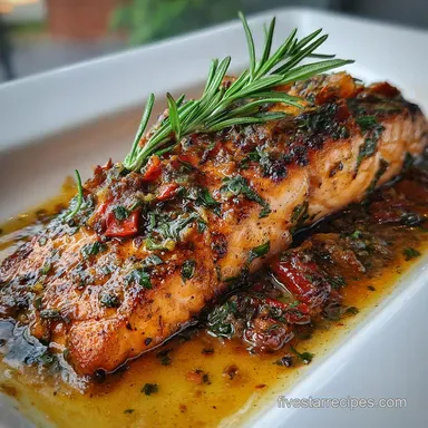 creamy garlic butter tuscan salmon recipe in 25 Minutes Recipe Card
