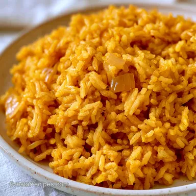 Easy Spanish Rice Recipe in 35 Minutes Recipe Card
