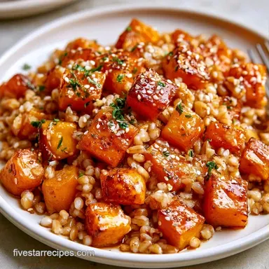 Fall Farro Salad with Butternut Squash Recipe Card