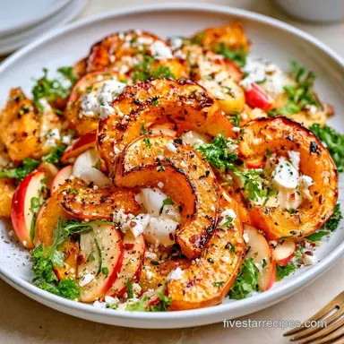 Fall Harvest Salad with Goat Cheese for 4 Recipe Card