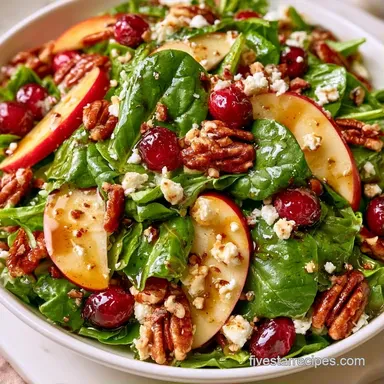 Fall Spinach Salad in 15 Minutes Recipe Card