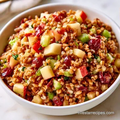 Fall Wheat Berry Salad with Apples Recipe Card