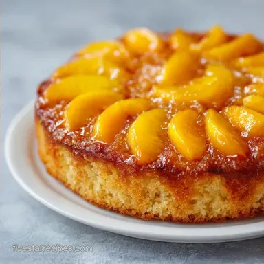 Fresh Peach Cake for 8 Servings