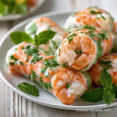30-Minute Shrimp Spring Rolls Recipe Card