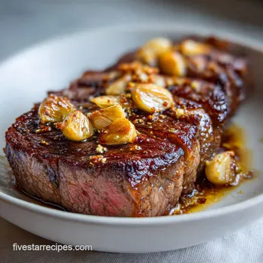 Garlic Butter Parmesan Steak for 2