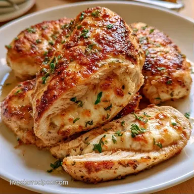 Goats Cheese Stuffed Chicken with Thyme Recipe Card