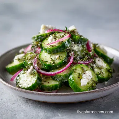 Greek Cucumber Salad: A 10-Minute Recipe for 4 Servings