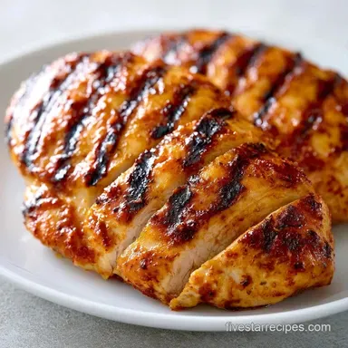 Healthy Grilled Chicken for 4 Servings Recipe Card