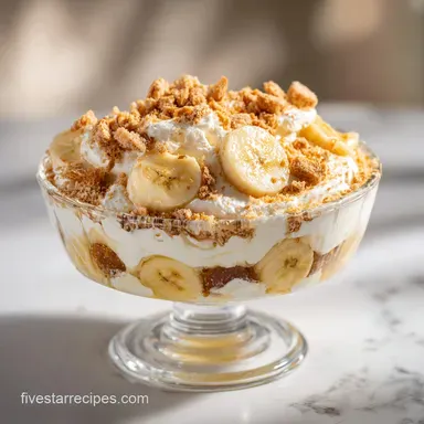 Banana Pudding Recipe for 10 Servings with Silky Vanilla Custard Recipe Card