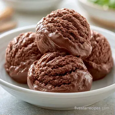 Creamy Chocolate Ice Cream Recipe Card