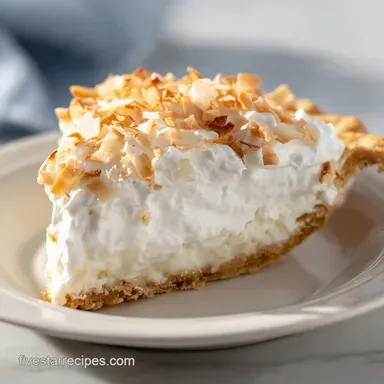 Coconut Cream Pie with Coconut Milk Recipe Card