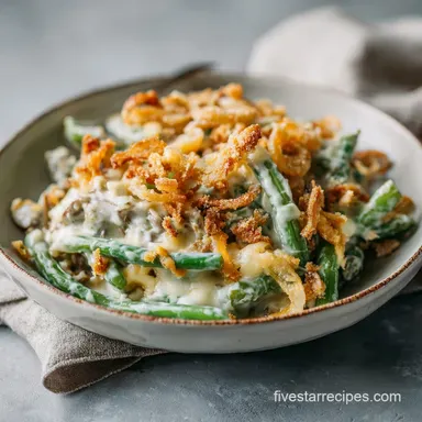 Green Bean Casserole with Fresh Green Beans in 45 Minutes Recipe Card