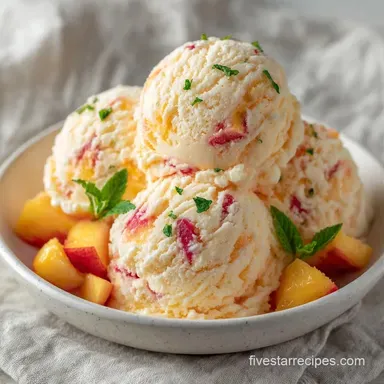 Peach Ice Cream: Velvety Smooth Recipe Card