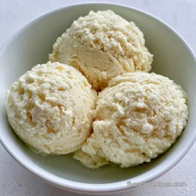 Vanilla Ice Cream Without Machine Recipe Card
