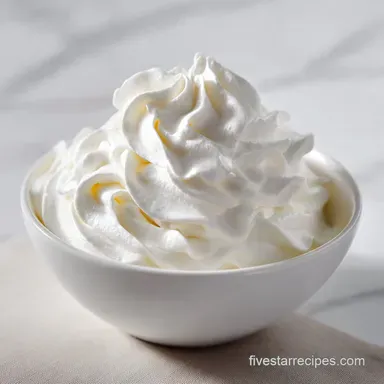 Homemade Vanilla Whipped Cream for 16 Servings Recipe Card