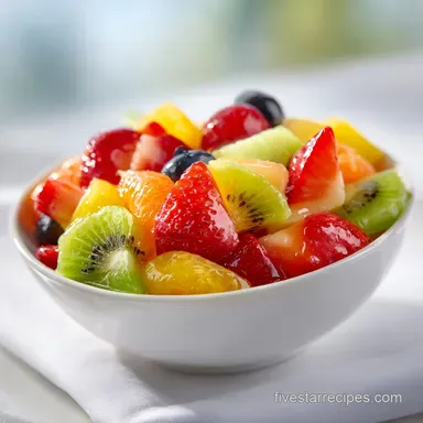 Fruit Salad with Honey Lime Dressing: A 35-Minute Recipe Recipe Card