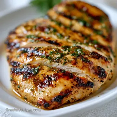 Juicy Grilled Chicken with Lemon Garlic Recipe Card