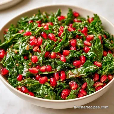 Kale Pomegranate Salad in 20 Minutes Recipe Card