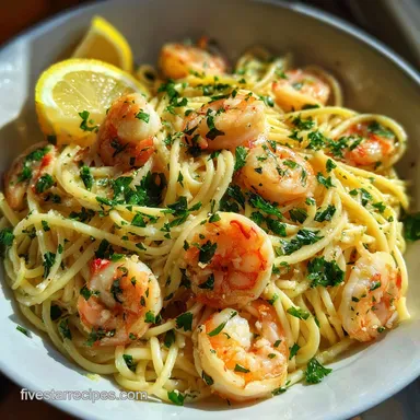 Simple 20-Minute Shrimp Pasta for 4