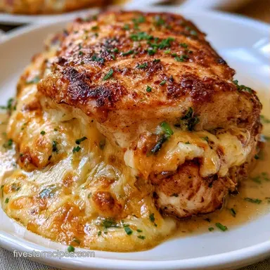 Mashed Potato Stuffed Chicken in 45 Min Recipe Card