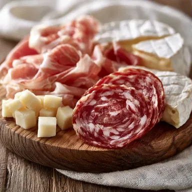 Meat and Cheese Board in 20 Minutes Recipe Card