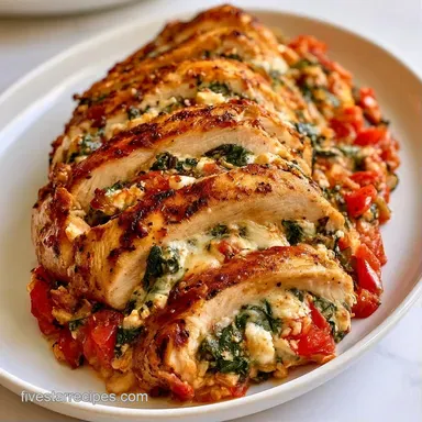 Mediterranean Stuffed Chicken with Feta Recipe Card