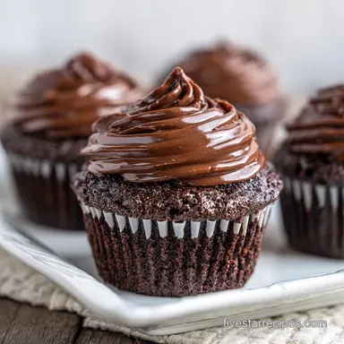 Chocolate Cupcakes with Chocolate in 35 Minutes Recipe Card