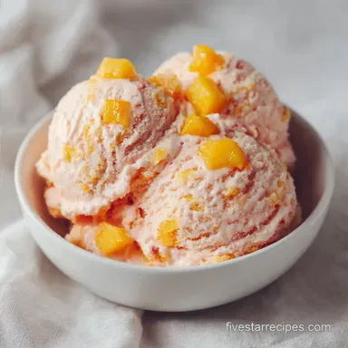 Easy No-Churn Peach Ice Cream