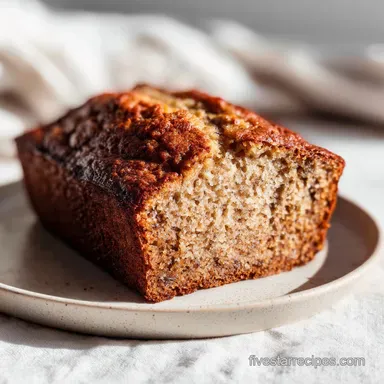 Banana Nut Bread Recipe with Sour Cream for 10 Servings Recipe Card