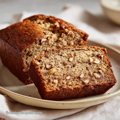Banana Nut Bread Recipe with Sour Cream for 10 Servings