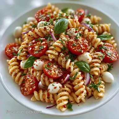Pasta Cherry Tomato Salad in 30 Minutes Recipe Card