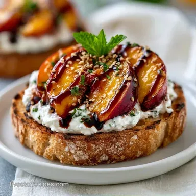 Peach Balsamic Appetizer in 20 Minutes Recipe Card