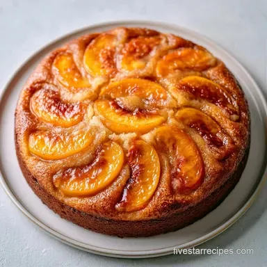 Peach Snack Cake for 10 Slices Recipe Card