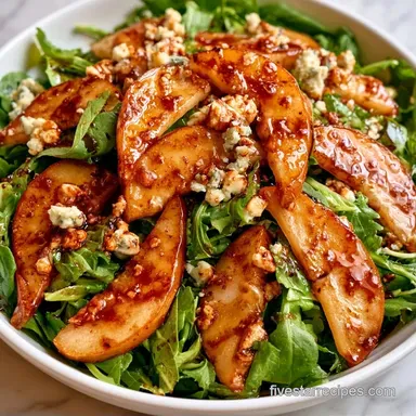 Pear Blue Cheese Salad in 15 Minutes Recipe Card