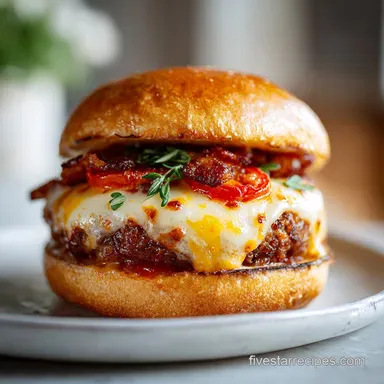 Pizza Burger Pizza Burger for 4 Servings Recipe Card