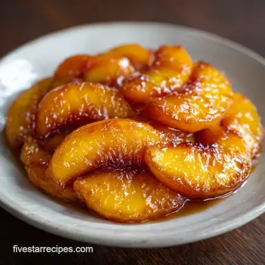 Quick Peach Galette for 6 Servings Recipe Card