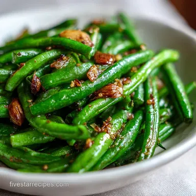Sauteed Baguio Beans Recipe for 4 Servings Recipe Card