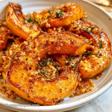 Roasted Stuffed Acorn Squash with Quinoa Recipe Card