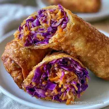 Red Cabbage Shrimp Rolls in 45 Minutes Recipe Card