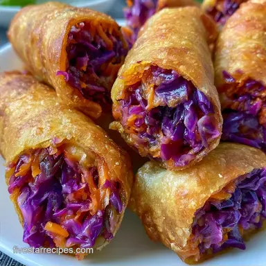 Red Cabbage Shrimp Rolls in 45 Minutes
