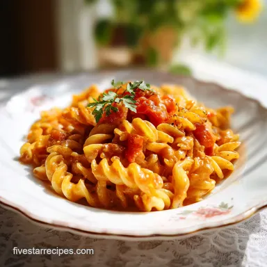 Johnny Marzetti Recipe with Tomato Soup Recipe Card