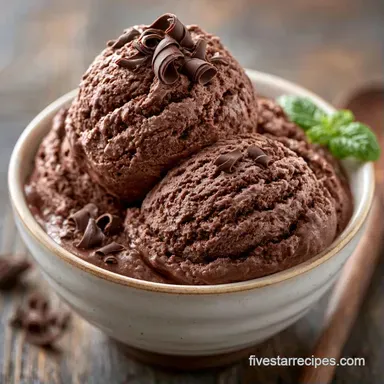 Quick 25-Minute Chocolate Ice Cream Recipe Card