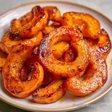 Roasted Spiced Acorn Squash in 40 Minutes Recipe Card