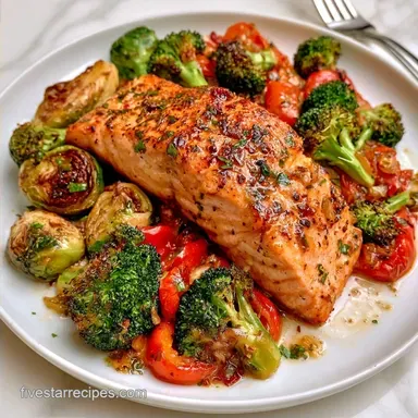 Roasted Salmon and Veggies for 2
