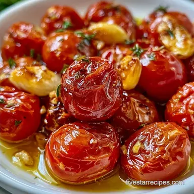 Slow Roasted Cherry Tomatoes with Garlic