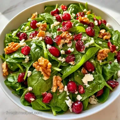 Spinach Cranberry Salad in 15 Minutes