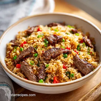 Steak Fried Rice in 35 Minutes Recipe Card