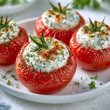 Stuffed Cherry Tomatoes Recipe with Feta Recipe Card